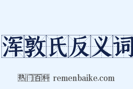 浑敦氏反义词是什么意思的图片